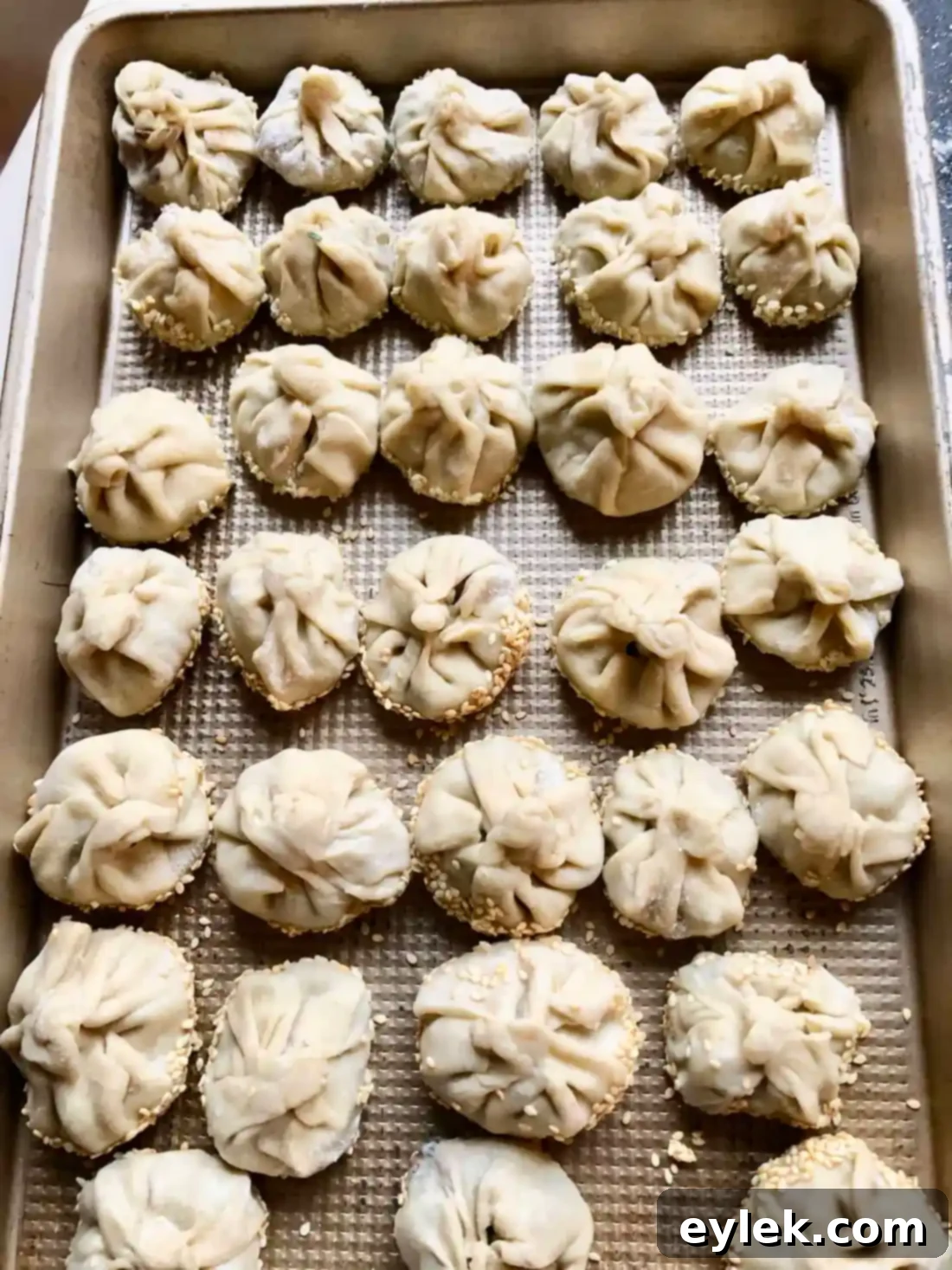 Dredging Dumplings in Sesame Seeds Step 2