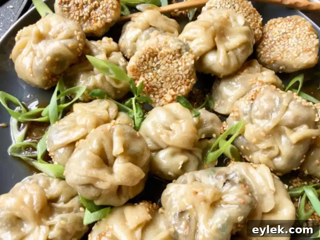 Steaming Dumplings in Skillet