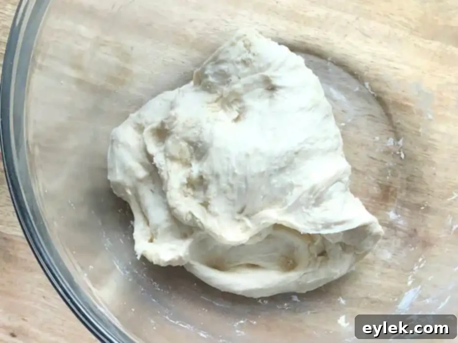 pizza dough in container ready for fridge