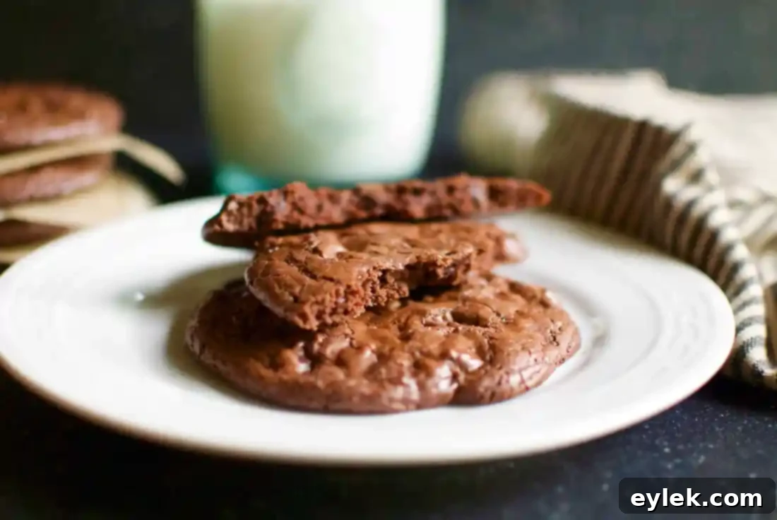 Stacked Gluten-Free Dark Chocolate Cookies