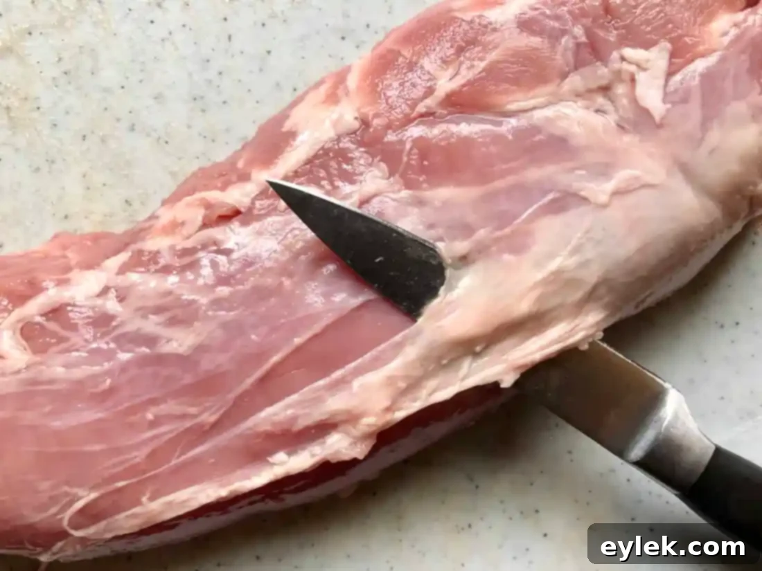 mushroom & bacon stuffed pork tenderloin
