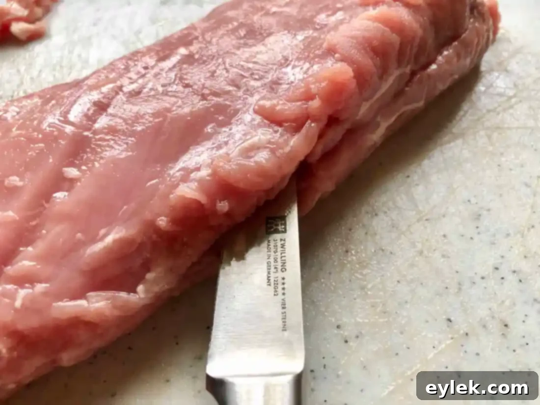 mushroom & bacon stuffed pork tenderloin