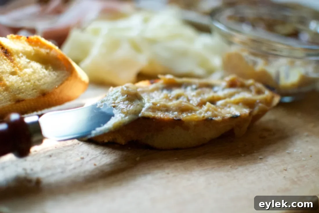 Assembled Grilled Pear & Prosciutto Bruschetta