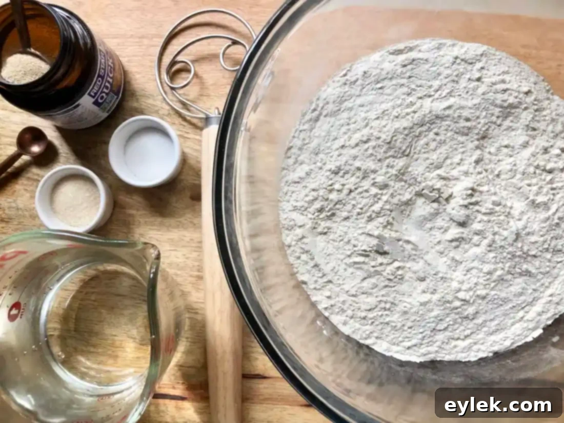 everyday no-knead peasant bread ingredients