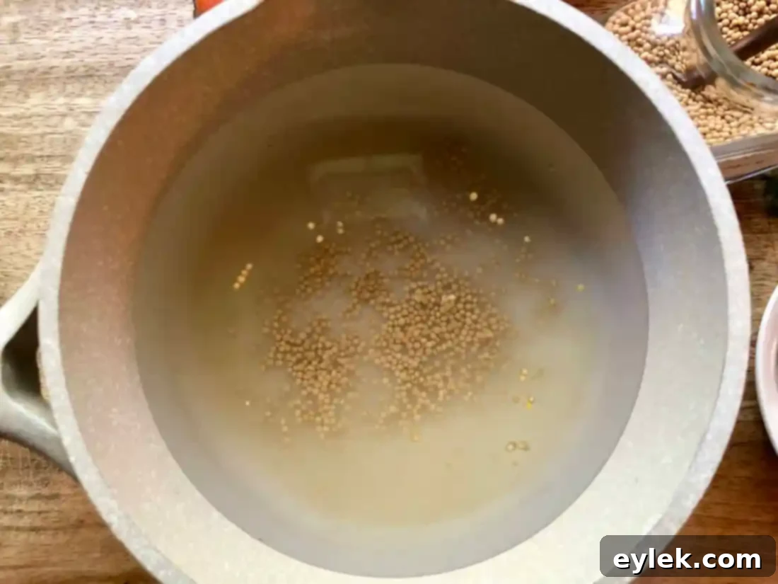 Brine ingredients being combined in a pot for pickling