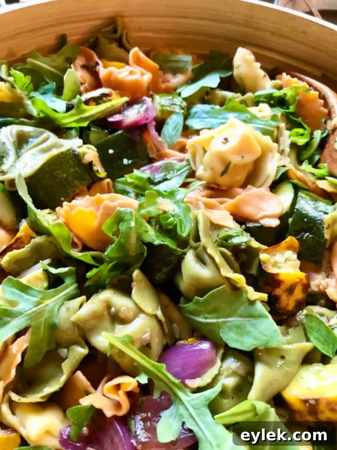 Tortelloni Salad with Grilled Vegetables, ready to be enjoyed as a meal or side dish