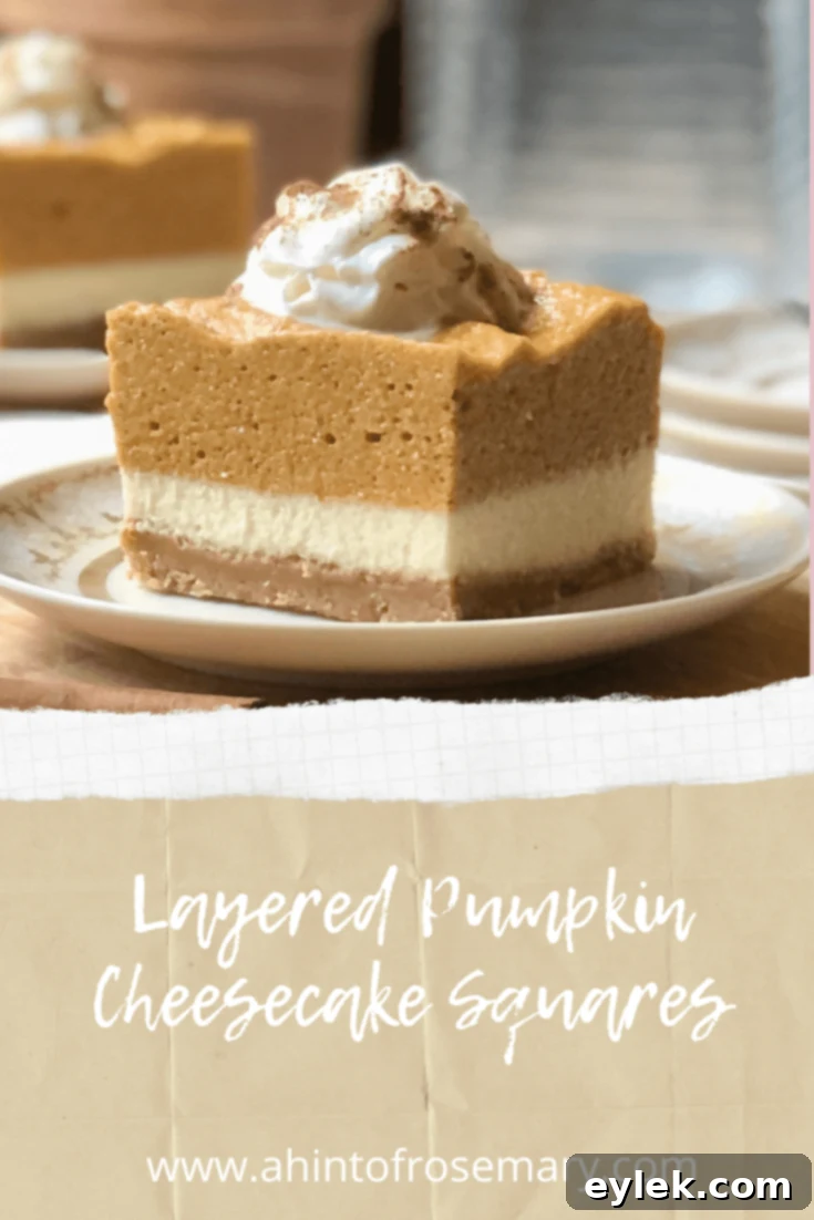 Layered Pumpkin Cheesecake Squares