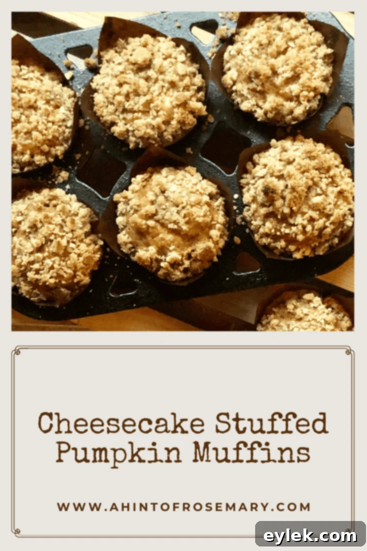 Cheesecake Stuffed Pumpkin Muffins