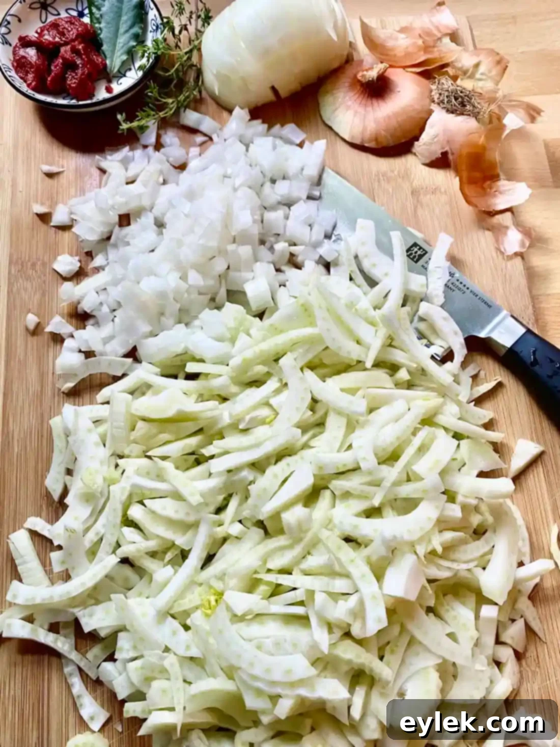 Sautéing Onions and Fennel for Seafood Stew