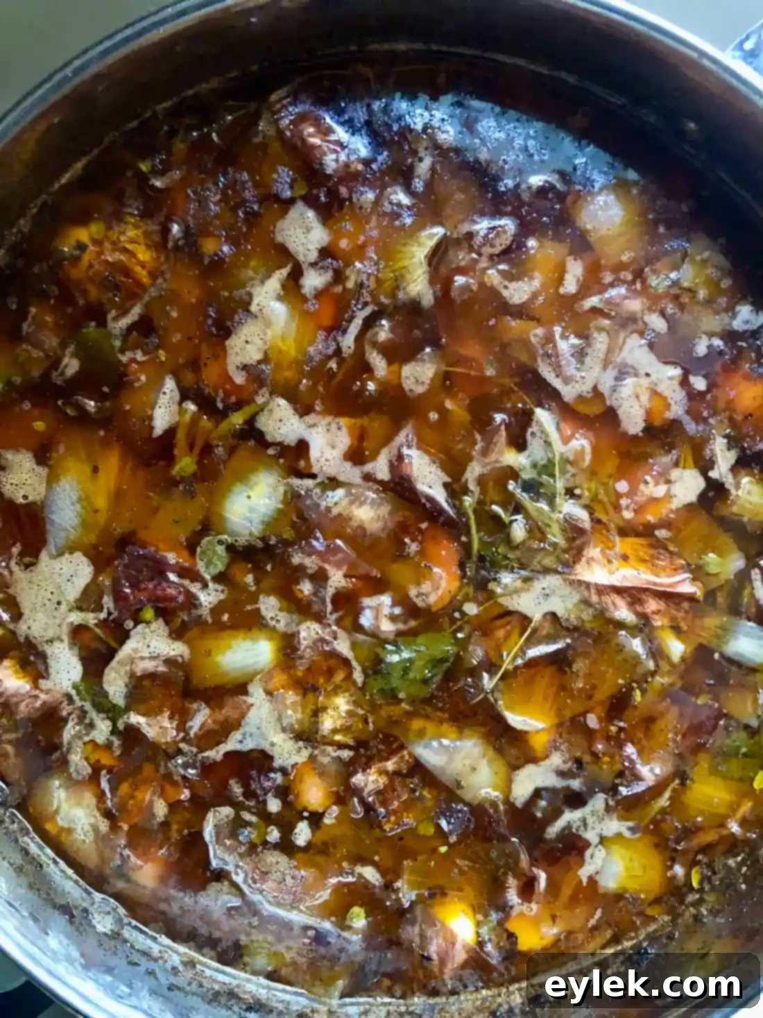 Simmering Beef Stock