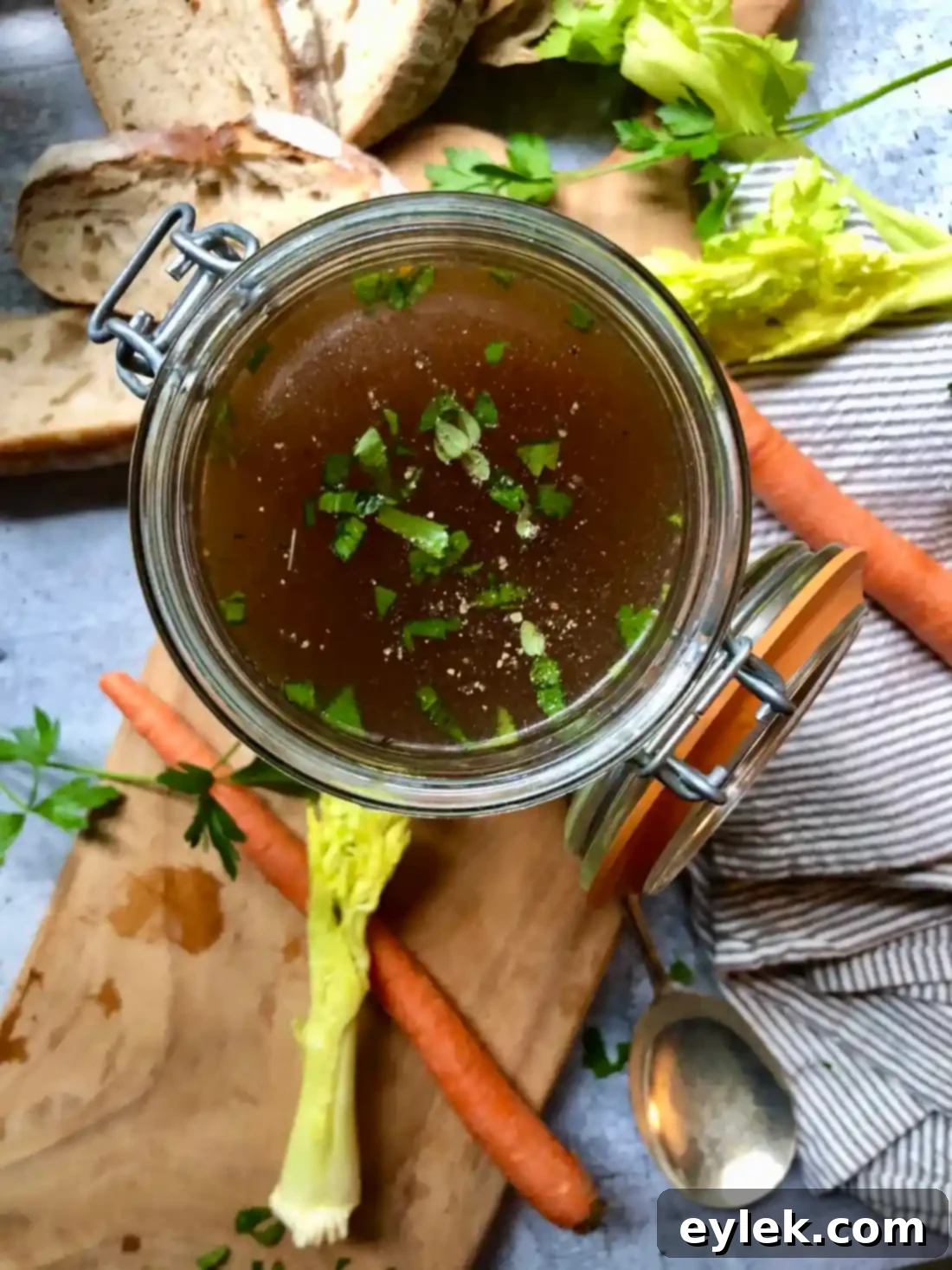 Homemade Beef Stock Ready to Use