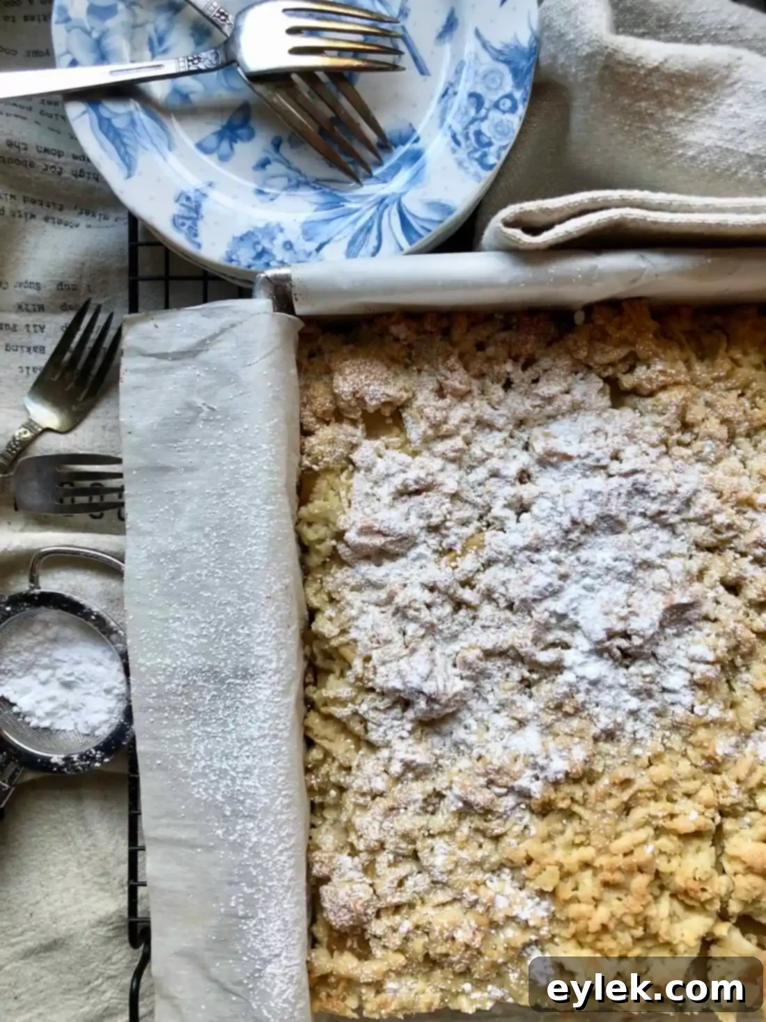 polish apple cake squares