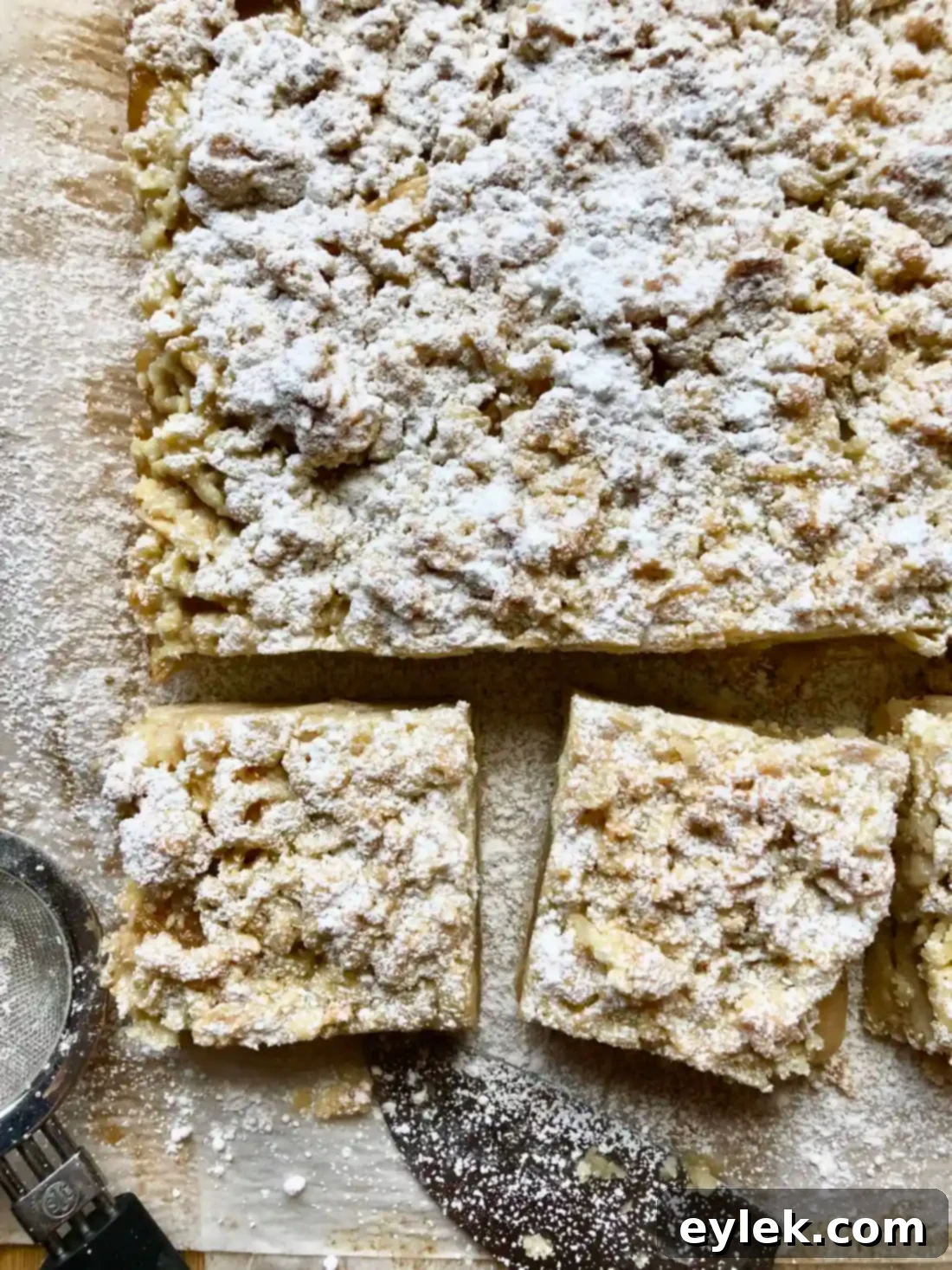 polish apple cake squares