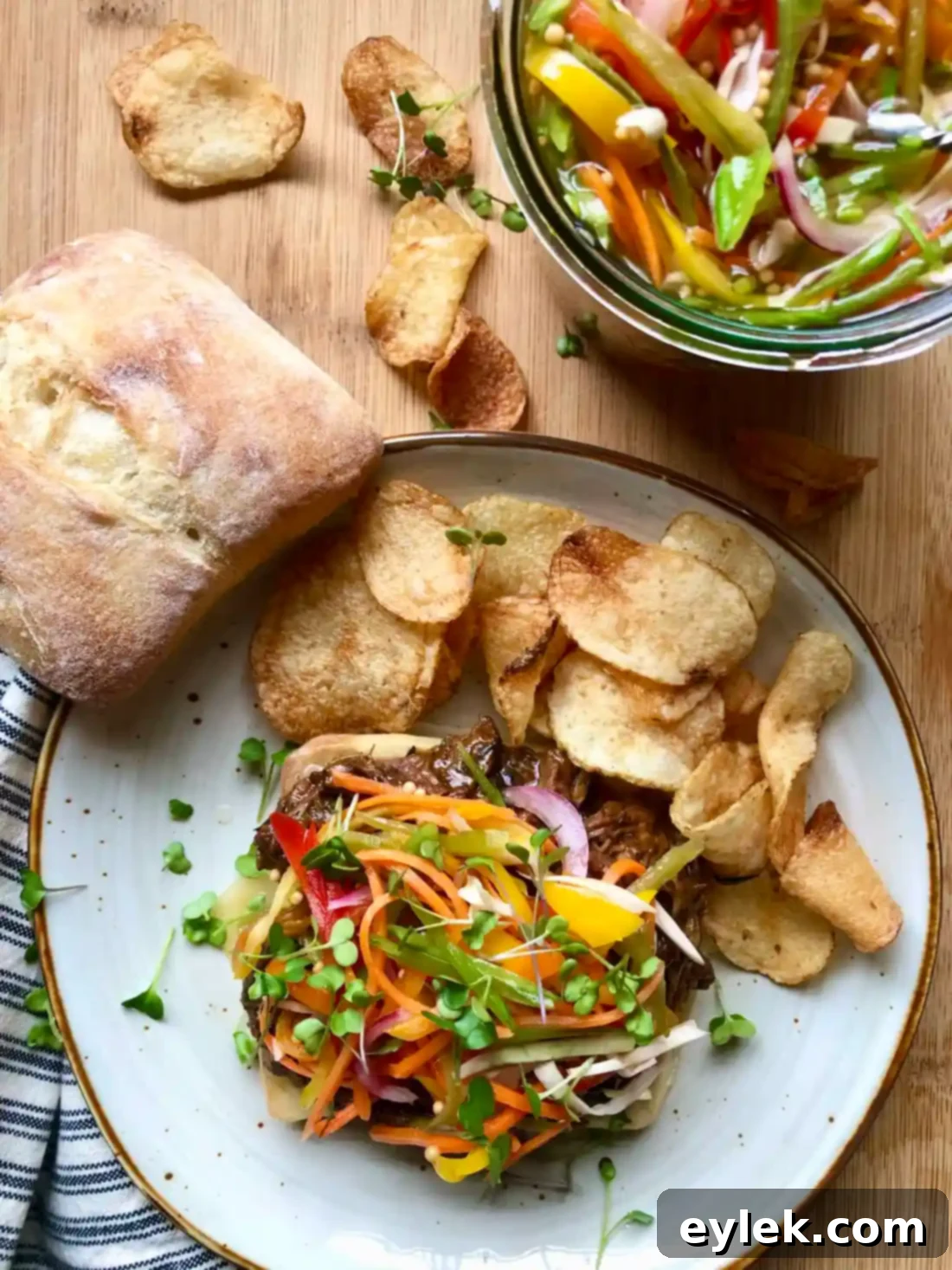 pickled vegetable sandwich slaw