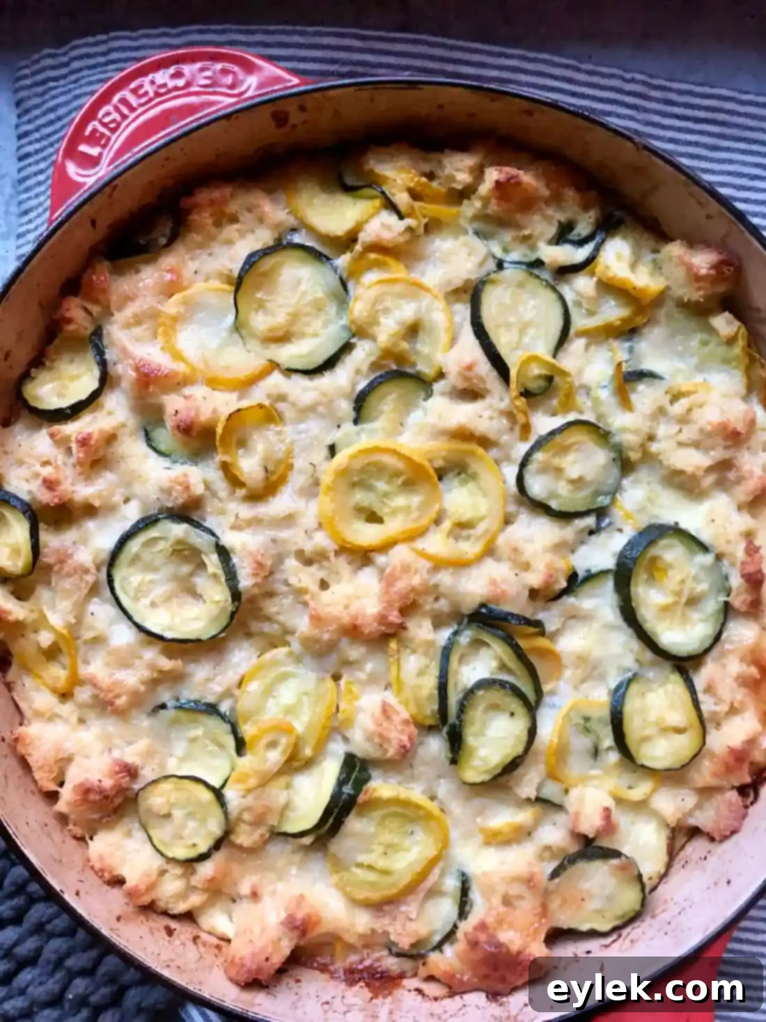 baked cheesy zucchini squash strata