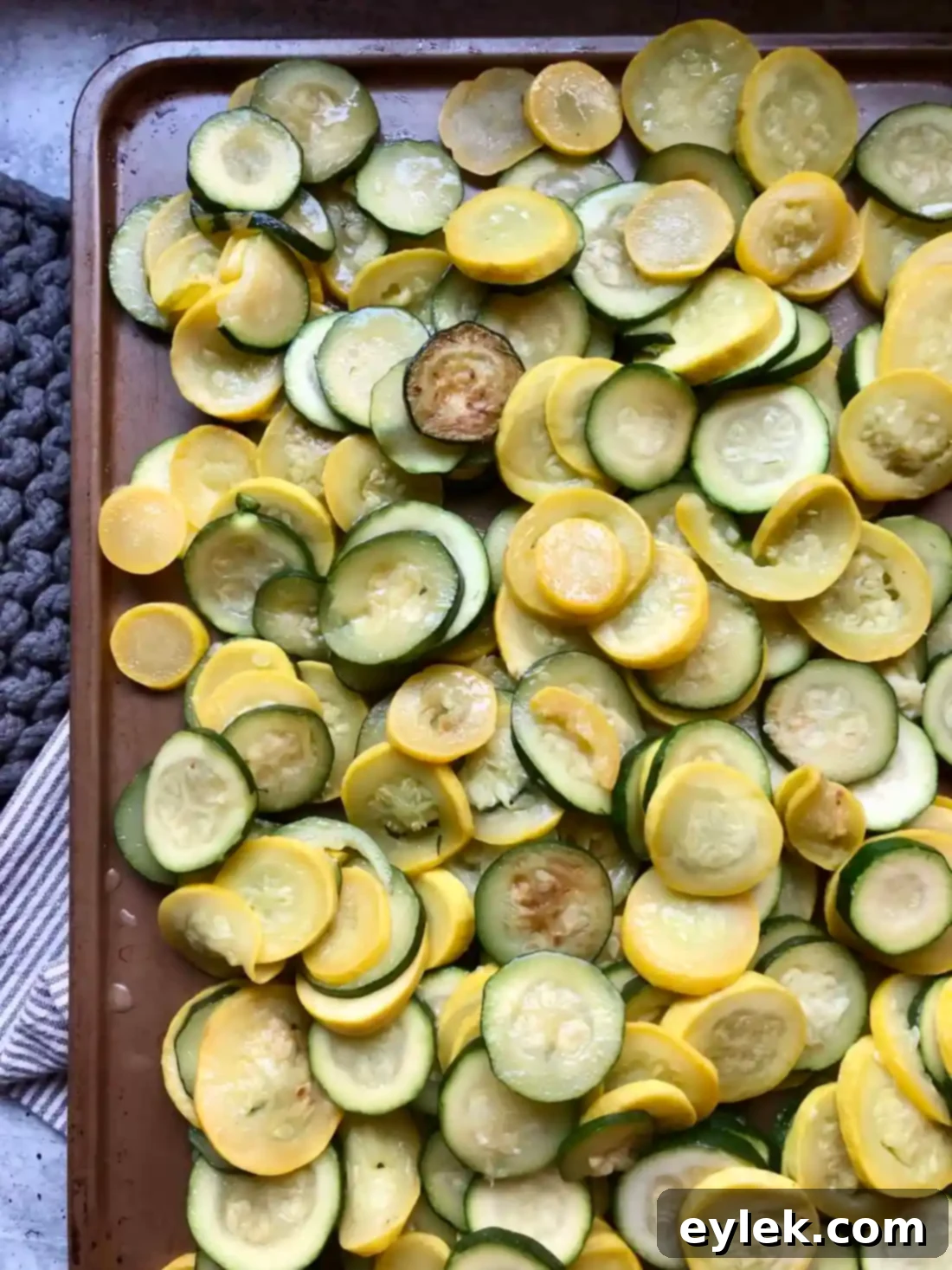 cooling sautéed squash