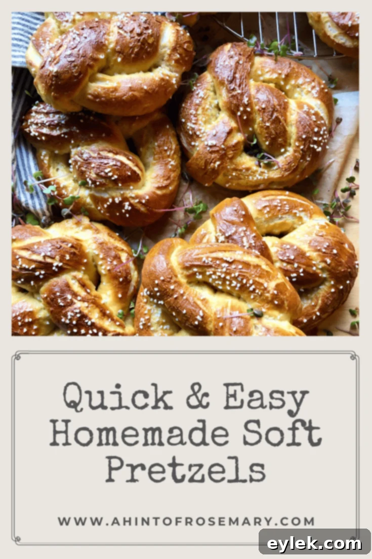 Quick and Easy Homemade Soft Pretzels 18 Beautifully plated homemade soft pretzels with dipping sauce, ready to eat