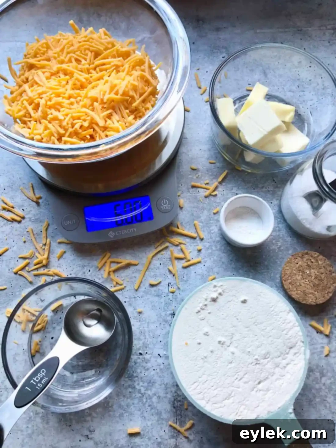 Easy Homemade Cheese Crackers stacked on a plate