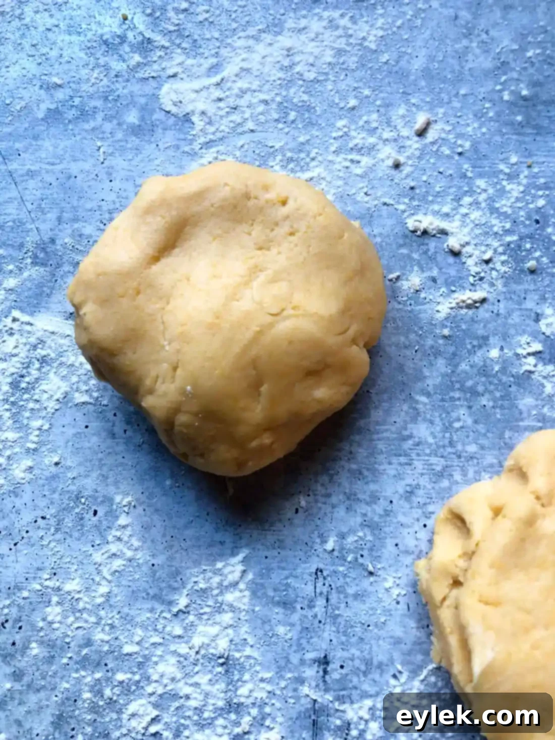 Dough patted into a square, ready for chilling