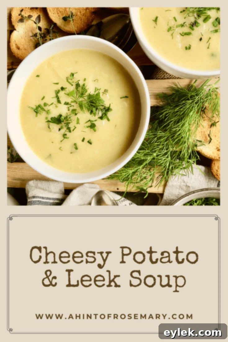 cheesy potato & leek soup