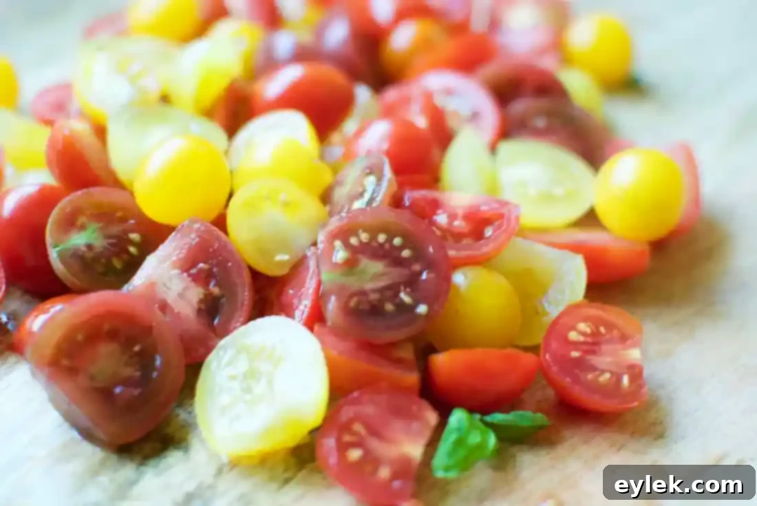 greened-up caprese salad