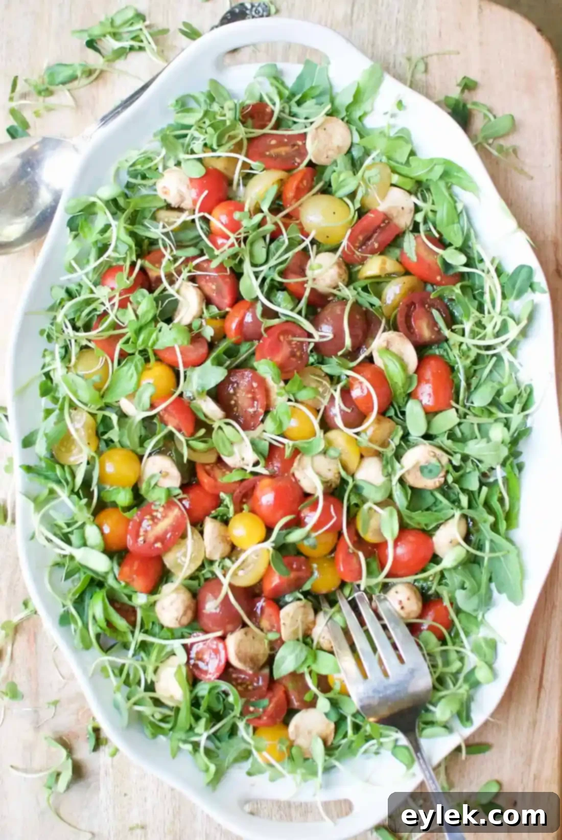 greened-up caprese salad