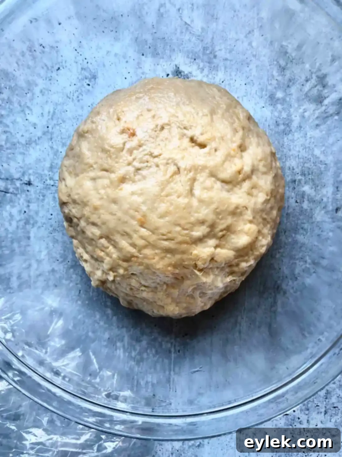 cheesy beef stuffed buns dough rising
