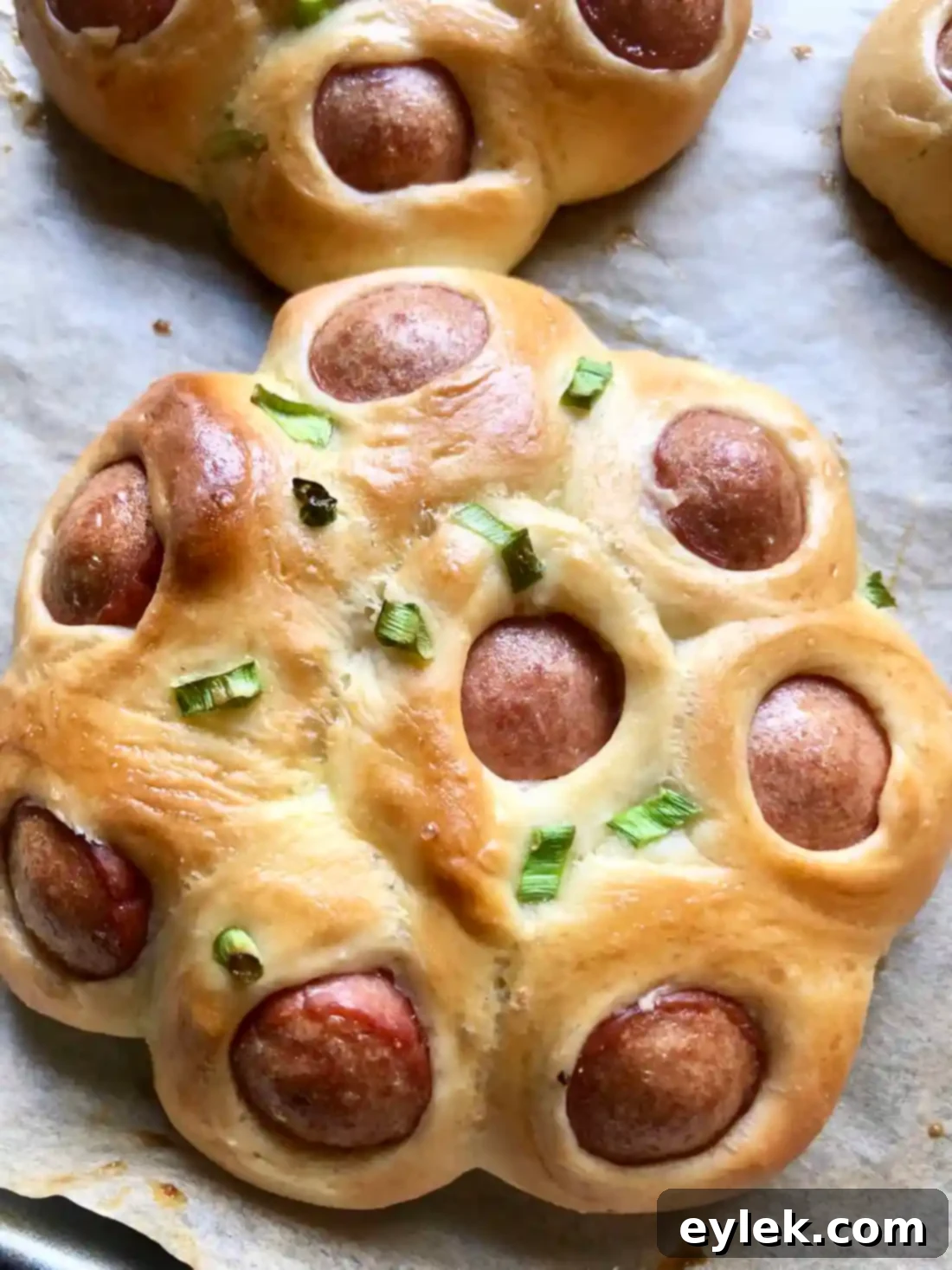 Finished Flower Hot Dog Buns