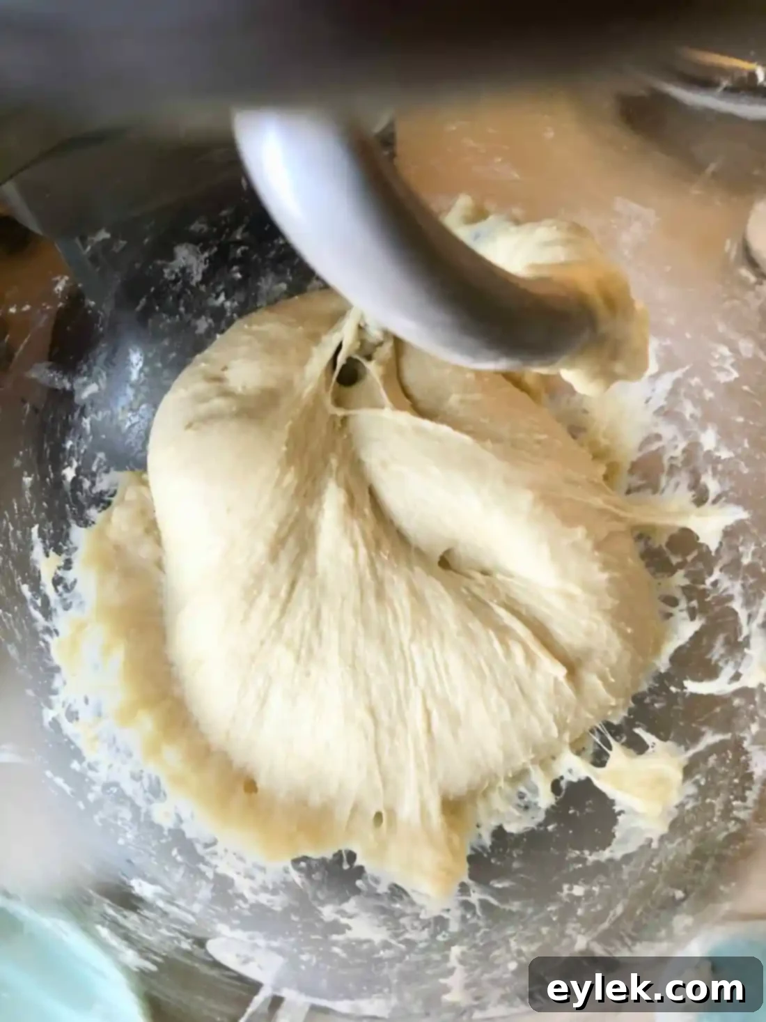 Dough in stand mixer