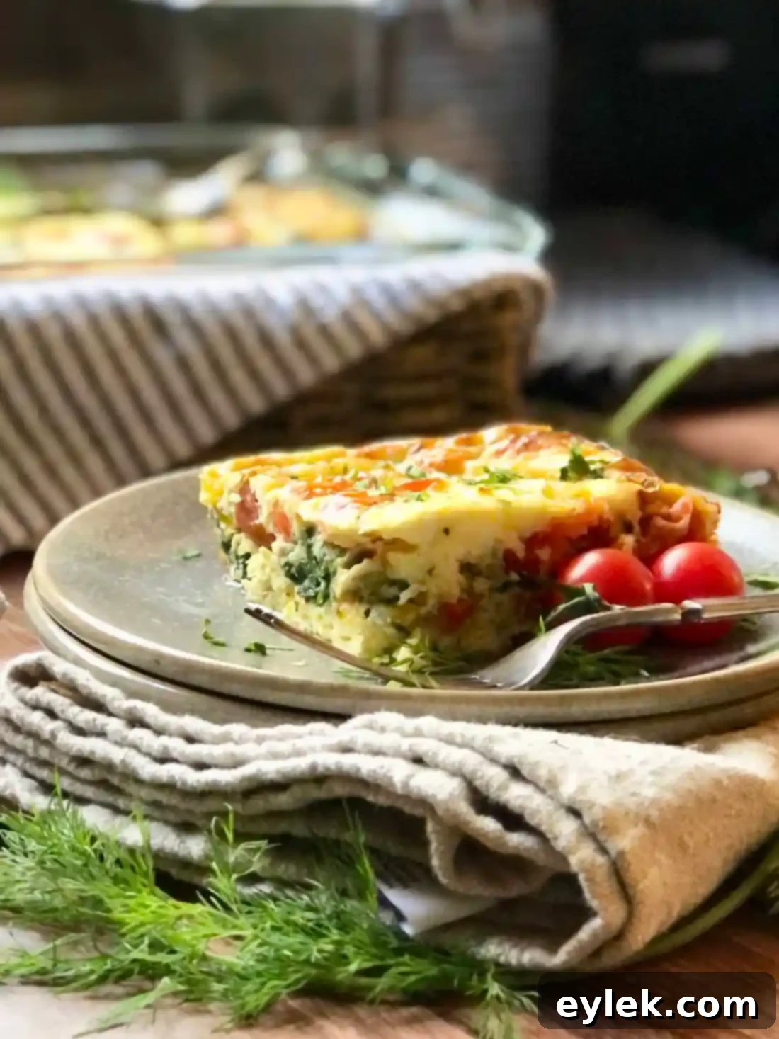 Sliced Oven-Baked Greek Frittata