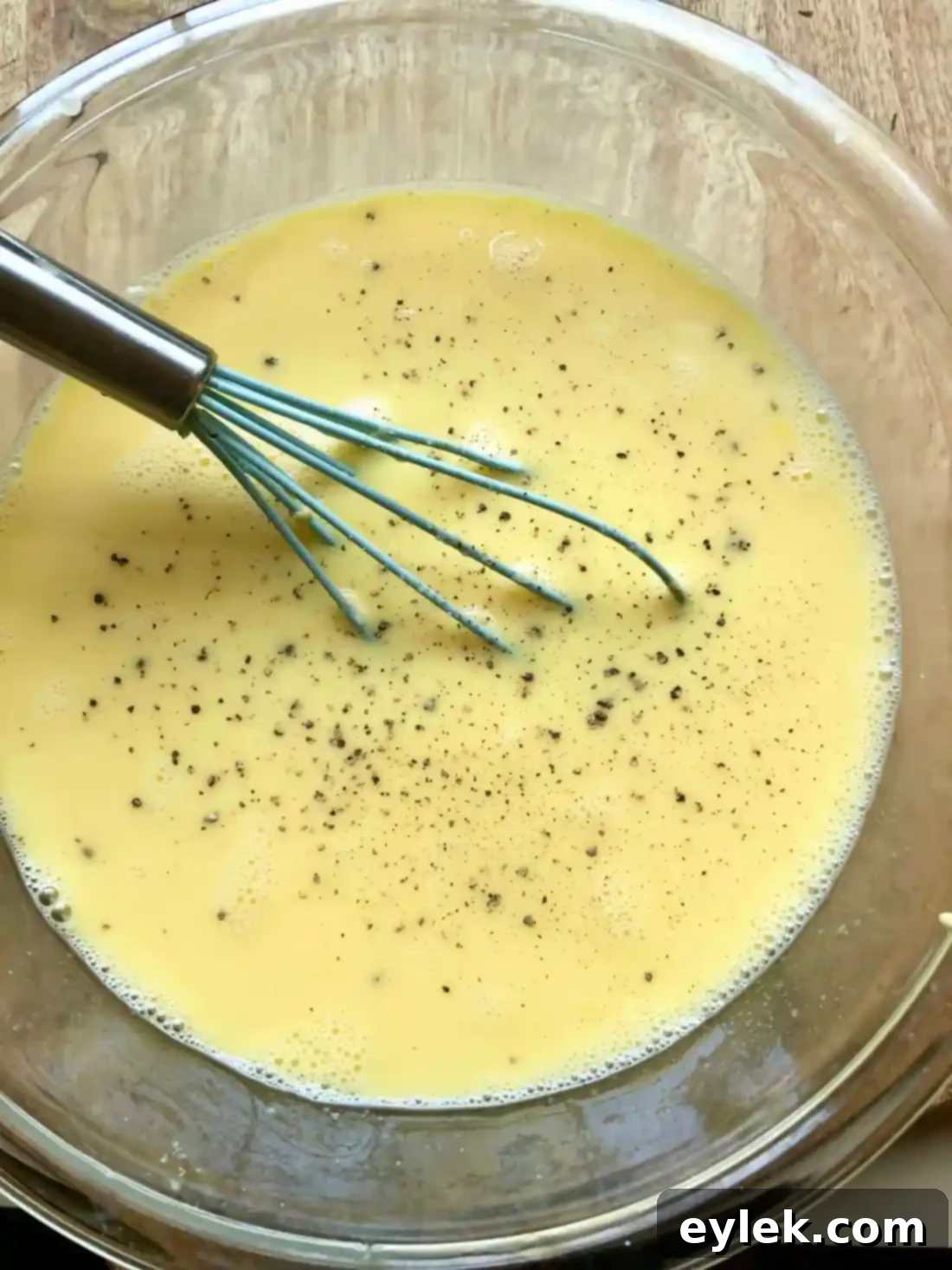 Egg mixture in a bowl