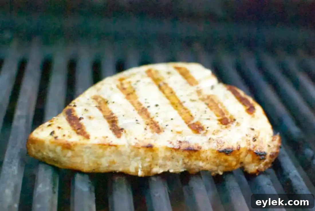 Citrus Caper Grilled Swordfish 2 Grilled swordfish steak served on a platter