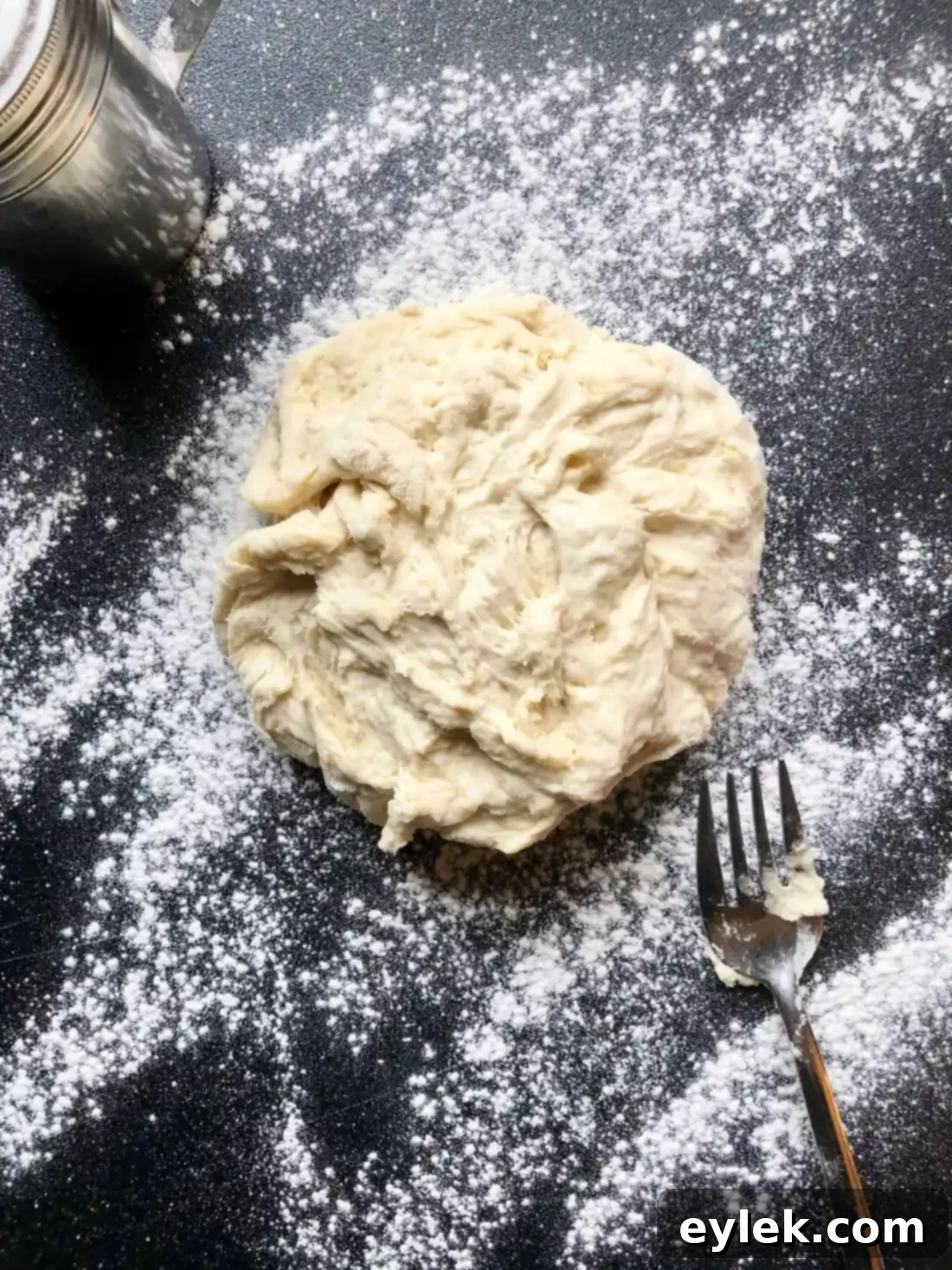 authentic homemade flour tortillas shaggy dough