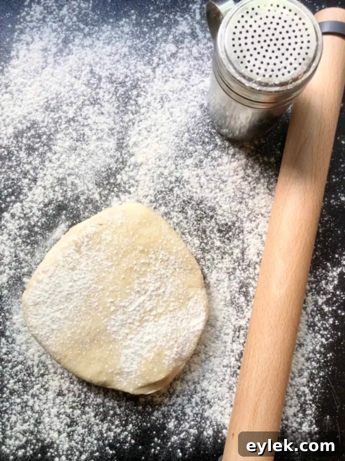 Prepared Rhubarb & Cheese Hand Pies on a baking sheet, ready for the oven