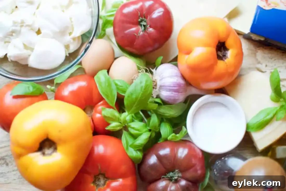 Heirloom Tomato Gratin Lasagna, a light and summery pasta dish