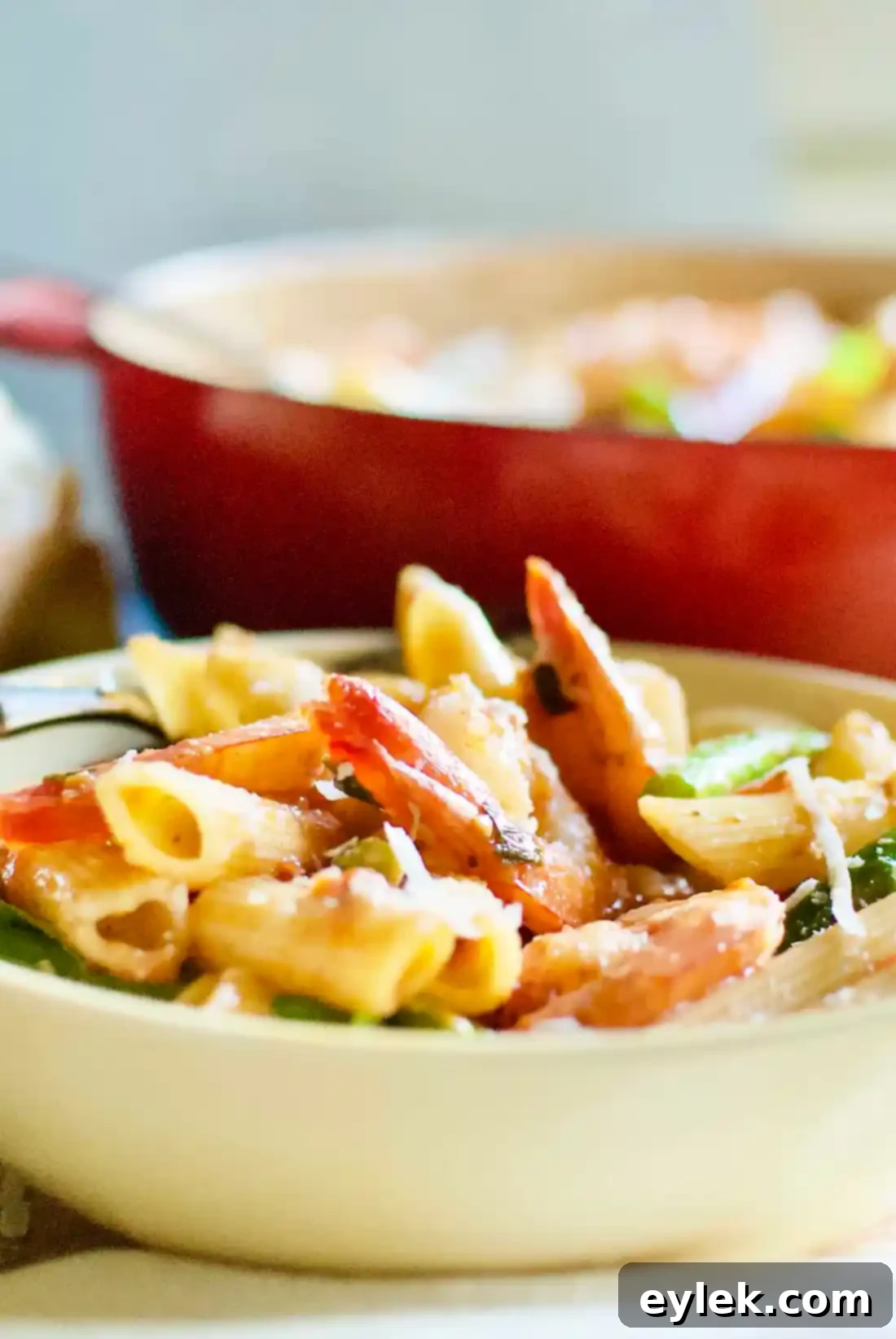 Penne with Shrimp & Asparagus