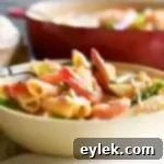 Shrimp and Asparagus Penne 12 penne with shrimp & asparagus