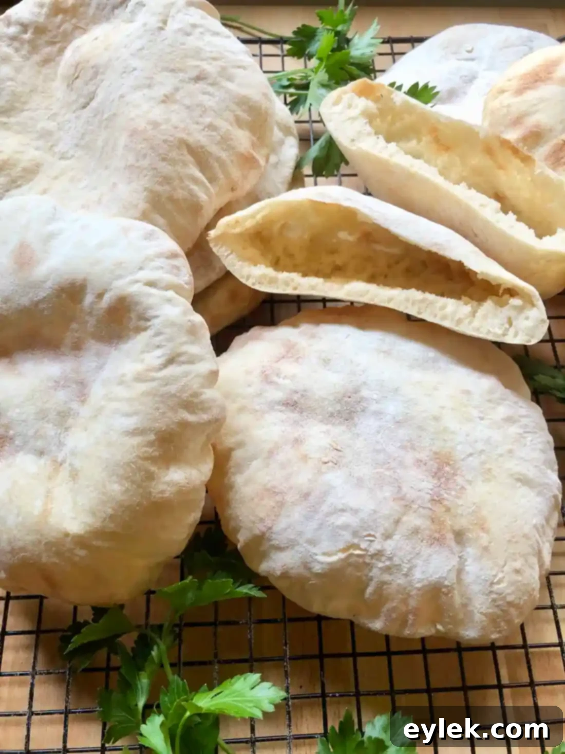 Fluffy Homemade Pita Bread
