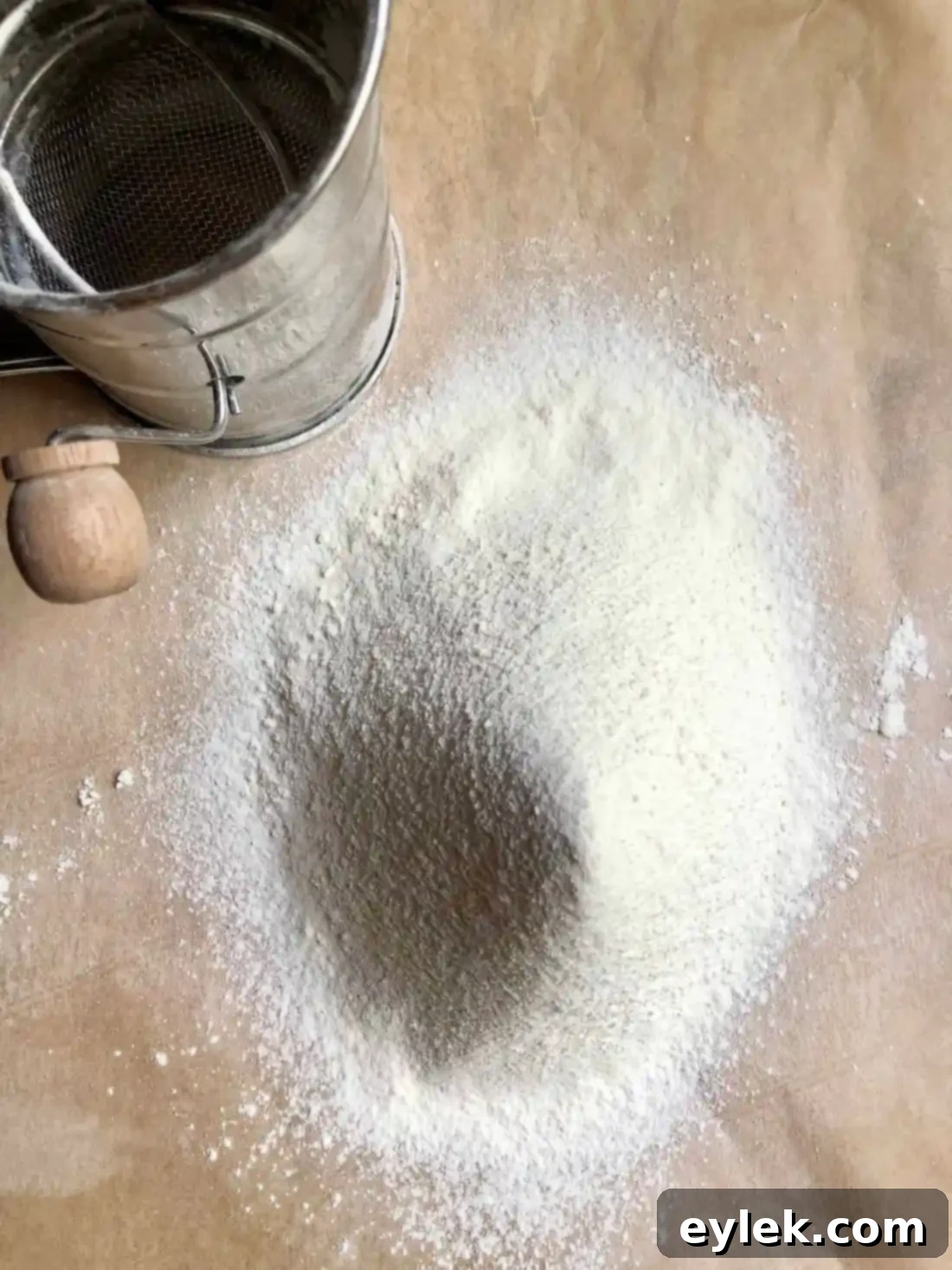 Mixing dry ingredients for cupcakes
