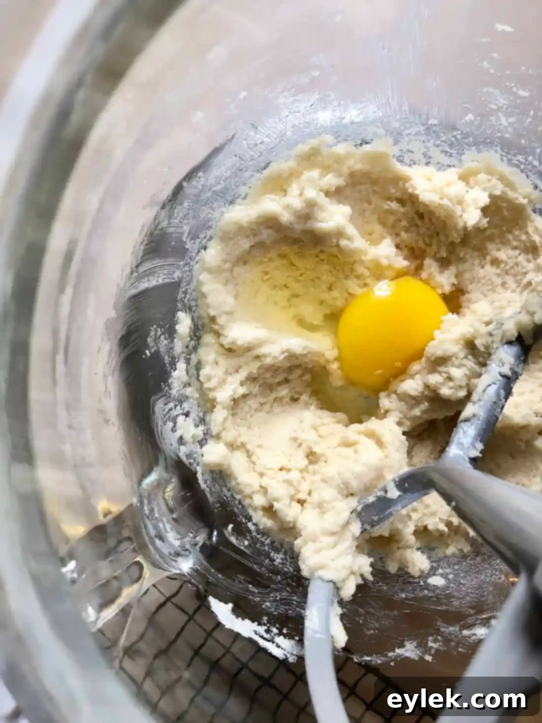Sifted flour ready for mixing