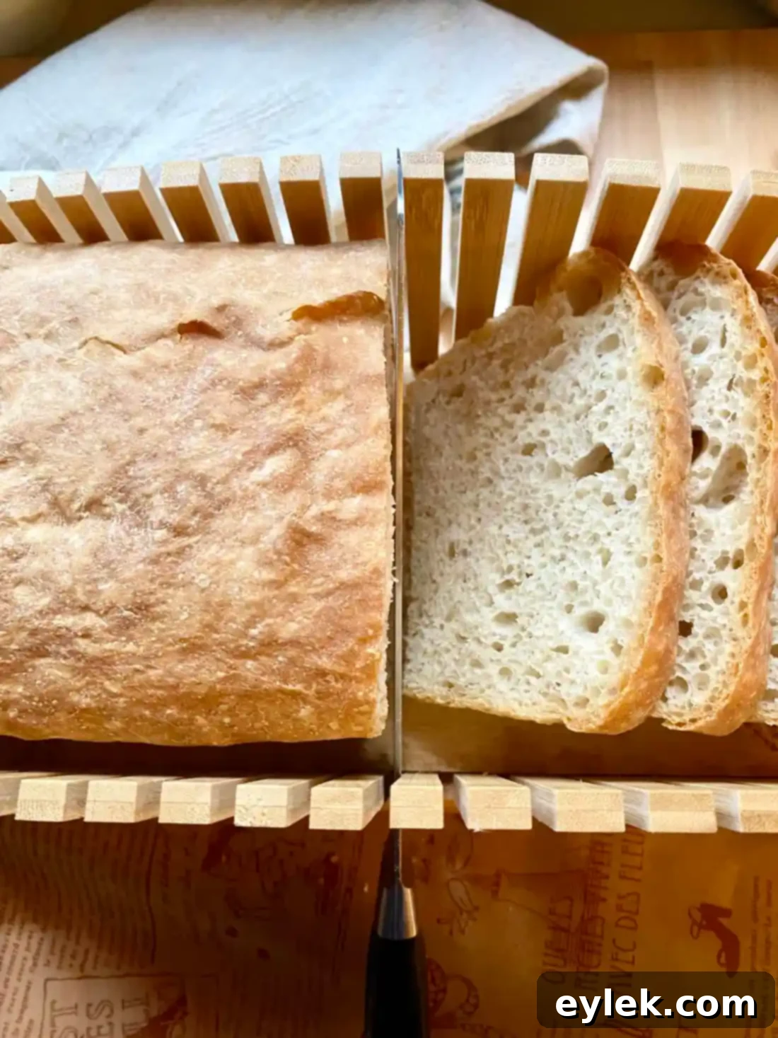 Never-Fail Sandwich Bread - Sliced bread on a cutting board