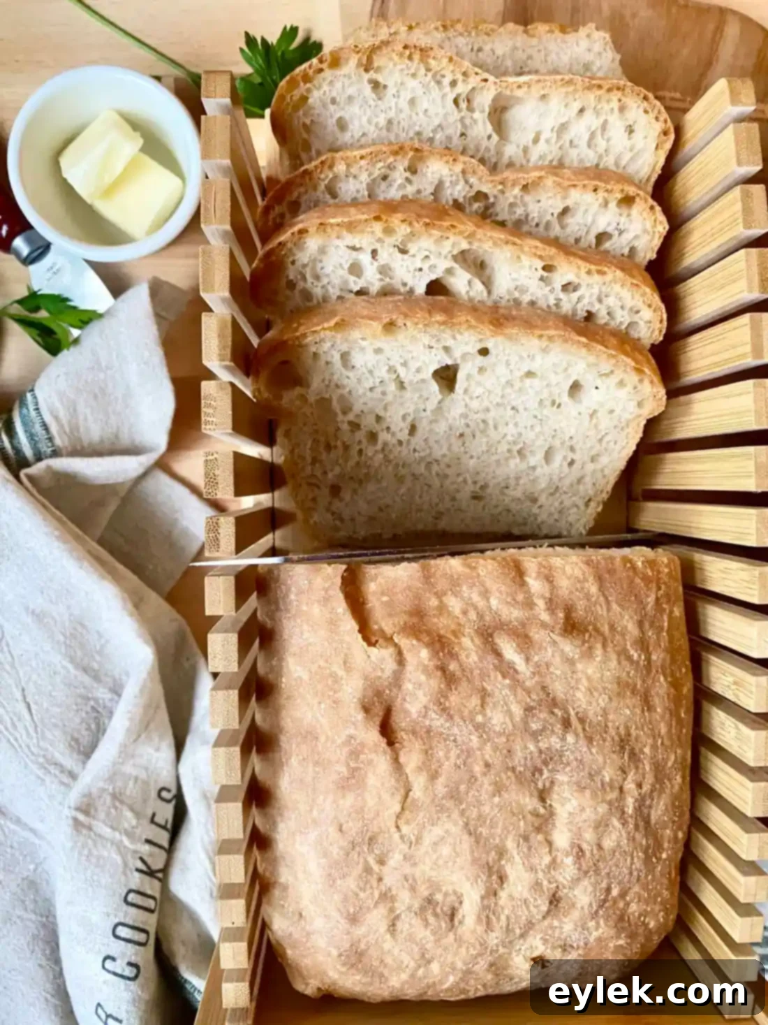 Never-Fail Sandwich Bread - Sliced bread ready for sandwiches