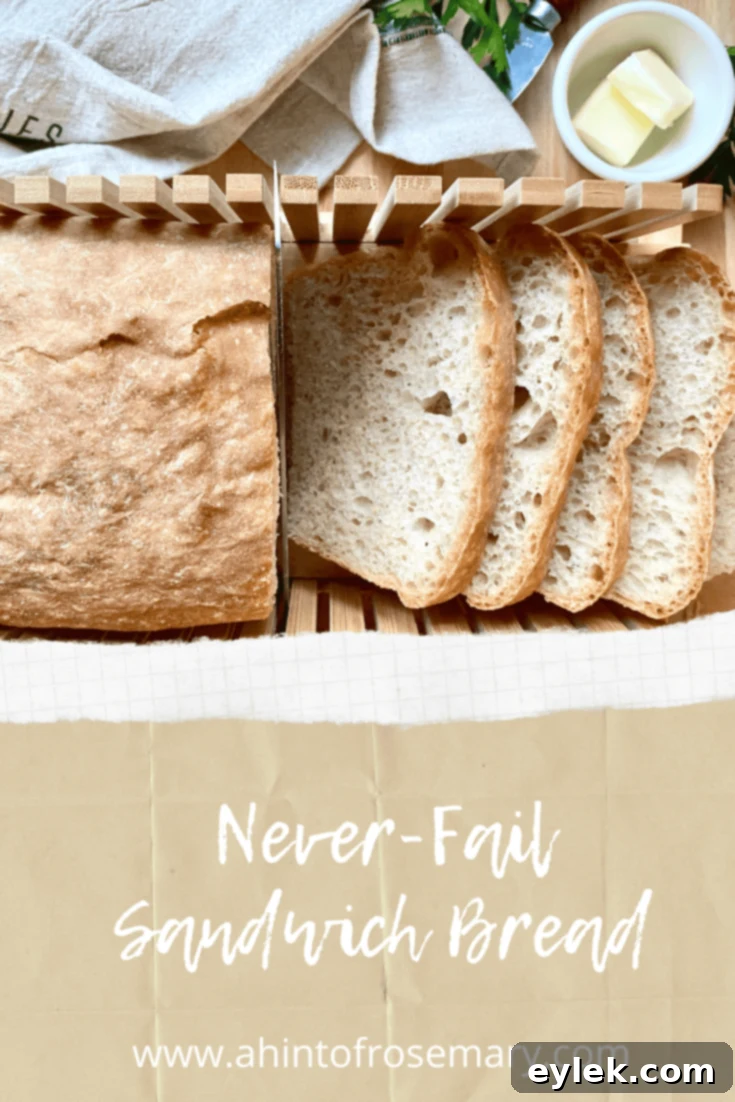 Never-Fail Sandwich Bread - Pinterest-optimized image