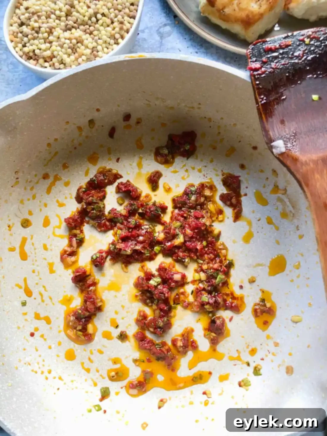 Lidia's Halibut with Saffron Fregola