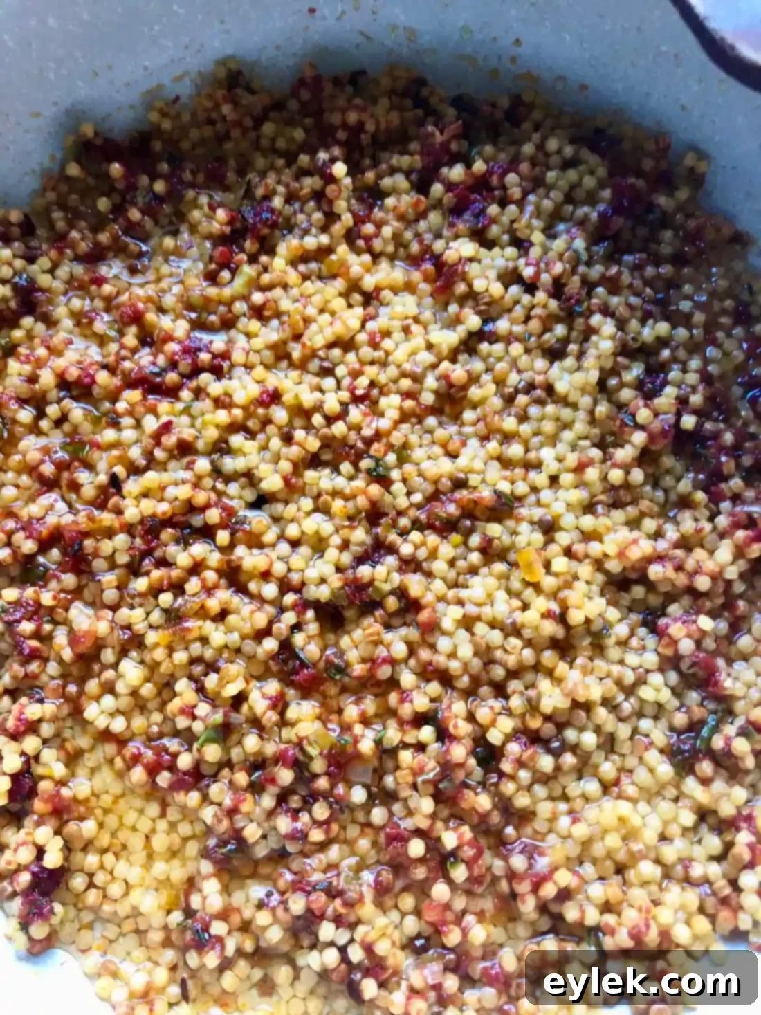 Lidia's Halibut with Saffron Fregola