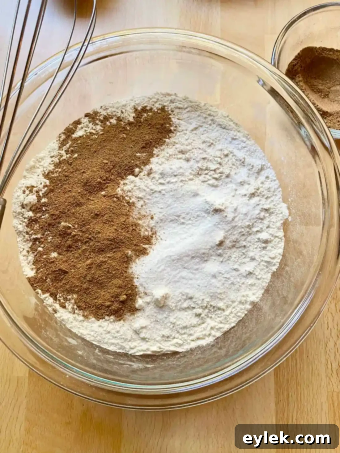 Mixing dry ingredients for Pumpkin Chocolate Chip Cookies