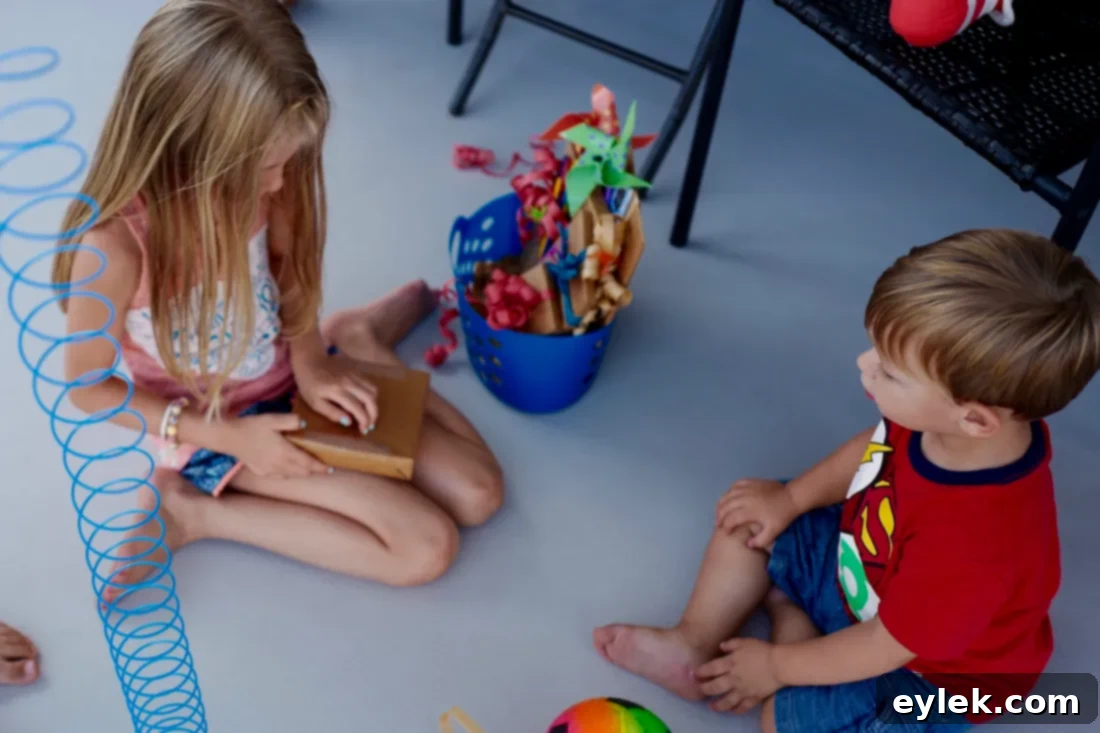Bargain Bliss 12 Another image of a child delighting in their dollar store celebration gifts, showcasing the positive impact of this thoughtful gesture