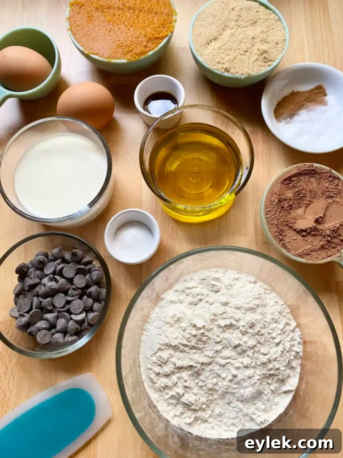 Spiced Chocolate Pumpkin Cake batter in bowl
