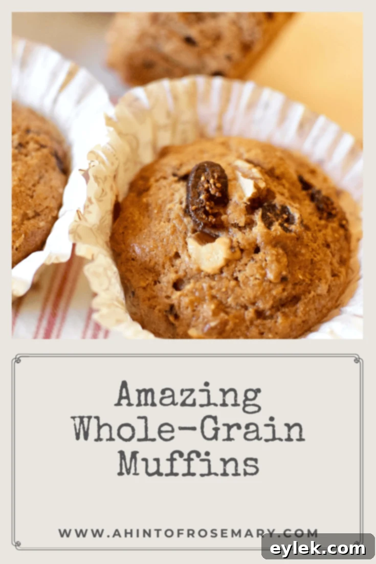 Amazing Whole-Grain Muffins: Low in sugar, high in flavor and tenderness. Perfect for healthy breakfast or snack.