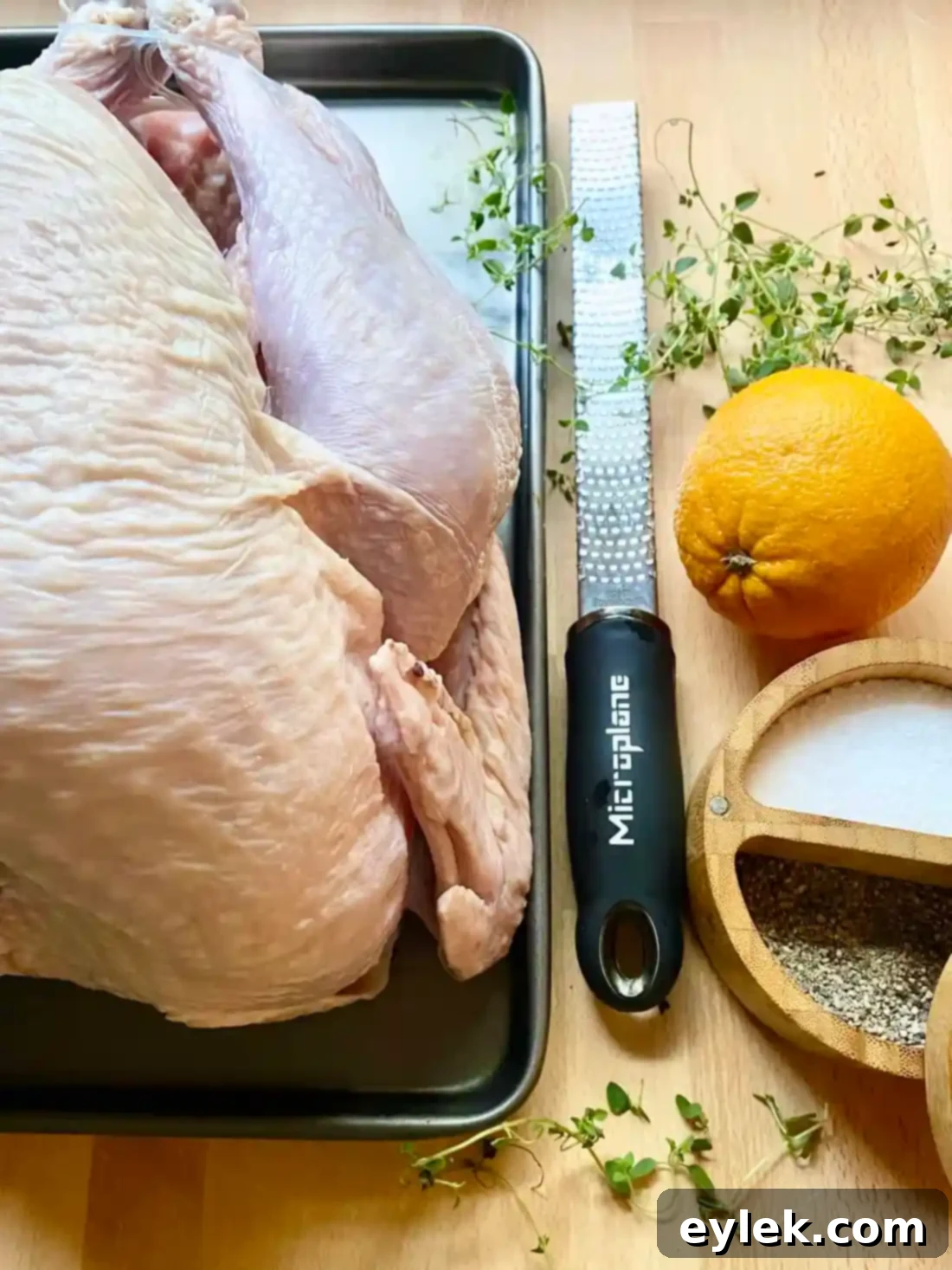 Ingredients for Roast Turkey with Citrus & Sage dry brine